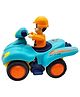 PLUSPOINT Friction Powered Push & Go Beach Bike Toy - Blue Orange