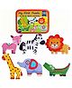 PLUSPOINT 6-in-1 Toddler Fun Cartoon Jigsaw Early Educational Toy Puzzle Game Box  Animals - color may vary