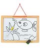 PLUSPOINT Multifunctional Magnetic Wooden Chalkboard Kids Educational Toys Game Whiteboard Blackboard Drawing Toys for Children 2 in1 Writting Slate