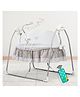 Baybee Wanda Automatic Electric Swing Cradle with Mosquito Net Remote & Music - Grey