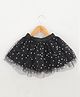 Woonie Silver Starts Foil Printed Skirt - Black
