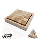 Geltoy Wooden Building Blocks Cubes Toy Beige - 25 Pieces
