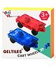 GELTOY Geltiles Cart Wheels Set Of 2 Cars Compatible With Any Sets of Geltiles Magnetic Tiles