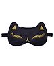 Jenna Silk Feline Face Sleeping Eye Mask - Dark Black