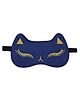 Jenna Silk Feline Face Sleeping Eye Mask - Dark Blue