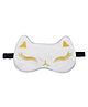Jenna Silk Feline Face Sleeping Eye Mask - White