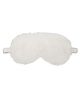 Jenna Silk Fur Plain Sleeping Eye Mask - White