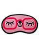 Jenna Pink Specs Printed Sleeping Eye Mask