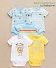 Babyoye Cotton Half Sleeves Onesies Pack of 5 - Multicolor