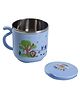 Baby Moo Stainless Steel Water Cup With Lid Happy Monkey - Blue