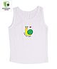 COCOON ORGANICS Sleeveless Slow But Sure Snail Printed Vest - White