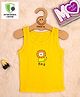 COCOON ORGANICS Sleeveless Lion & King Printed Vest - Yellow