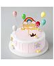 AMFIN (Pack of 6) Cupcake Topper / Cake Toppers for Birthday / Cake Topper Happy Birthday / Raibow Color Theme / Cake Decor Photoshoot Props / Anniversay / Baby shower