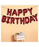 AMFIN Happy Birthday Letter Foil Balloon Birthday Party Supplies , Happy Birthday Balloons For Party Decoration - Red Chrome