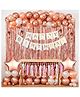 AMFIN Themed Birthday Decoration Kit Rose Gold - Pack of 117