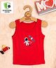 COCOON ORGANICS Sleeveless Astronaut Print Vest - Red