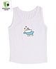 COCOON ORGANICS Sleeveless Sail Print Vest - White