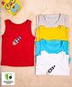 COCOON ORGANICS Sleeveless Pack Of 5 Printed Vests - Multi Color
