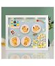 Mold Your Memories Baby Clay Handprint & Footprint Wooden Frame with LED - Gold Blue