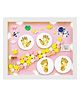 Mold Your Memories Baby Clay Handprint & Footprint Wooden Frame with LED - Gold Pink