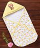 Babyhug Interlock Cotton Wrapper Lion Embroidery - Yellow