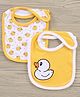 Babyhug Interlock Cotton Bibs Duck Print Pack of 2 - Yellow