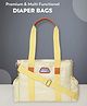 Mi Arcus 2-in-1 Check Design Maternity Diaper Bag with Zip Closure, Convertible Handbag & Backpack, Includes Diaper Changing Sheet for Travel- Yellow