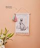 Mi Arcus 100% Cotton Printed Wall Hanging for Baby Nursery Decor  White (30x20.5 cm)