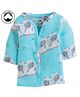 Polka Tots Full Sleeves Sheep Printed Jhabla - Blue