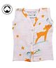 Polka Tots Sleeveless Deer & Stars Printed Jhabla - Cream