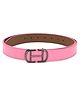 CALVADOSS Solid Belt With Push Pin Closure - Pink