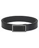 CALVADOSS Solid Belt With Rectangle Design Push Pin Closure - Black
