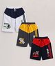 Nottie Planet Pack Of 3 Play Like You Mean It Printed Shorts - Red Navy Blue Yellow