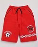 Nottie Planet Football Printed Shorts - Red