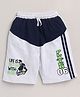 Nottie Planet Rugby Printed Shorts - Navy Blue & Grey