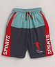 Nottie Planet Play Harder Sports & Football Printed Shorts - Green Grey & Red