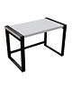 Riyan Luxiwood Fabio Computer Table with Open Storage Shelves in White Finish