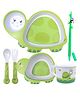 Sanishth Bamboo Turtle Shaped Mealtime Dinnerware - Green