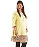 Kriti Ethnic Maternity Nursing Kurta With Printed Hem - Yellow