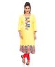 Kriti Ethnic Maternity Nursing Kurta With Bottom Print - Yellow