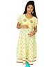 Kriti Ethnic Maternity Kurta With Embroidered Yoke - Multi Colour