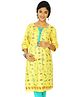 Krit Ethnic Maternity Kurta With Rolled Up Cuff  - Yellow