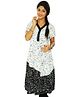 Kriti Ethnic Nursing Maternity Kurta With High Neck - Black And White