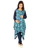 Kriti Ethnic Maternity Kurta With Handkerchief Hem - Blue