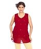 Kriti Western Maternity Woven Sleeveless Top - Maroon