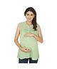 Kriti Western Maternity Woven Top - Mint Green