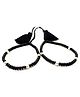 Darshraj Jewels 925 Sterling Silver Evil Eye Nazariya Bracelet 1 Pair - Silver Black