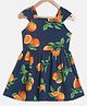Tales & Stories Sleeveless Fruit Printed Dress - Navy Blue
