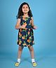 Tales & Stories Sleeveless Fruit Printed Dress - Navy Blue