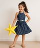 Tales & Stories Sleeveless Dots Printed Dress - Blue